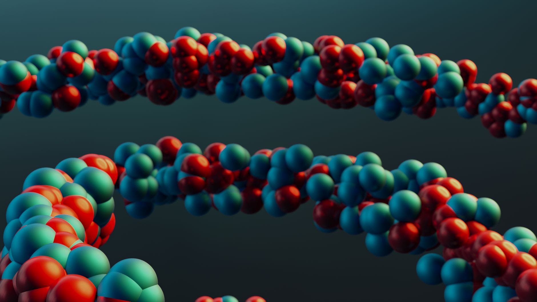 Kolorowy model molekularny symbolizujący nanotechnologię w energetyce